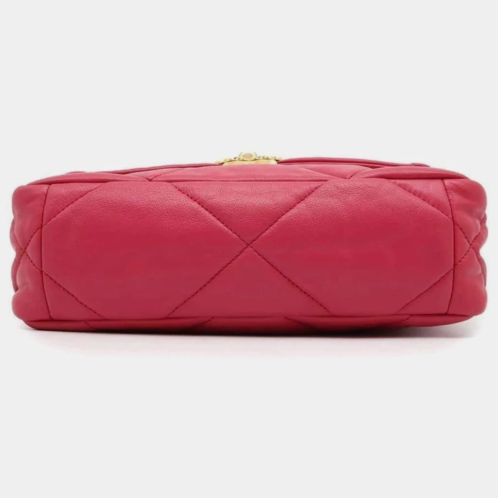 Chanel Chanel Pink Lambskin Leather 19 Flap Chain Shoulder Bag 8