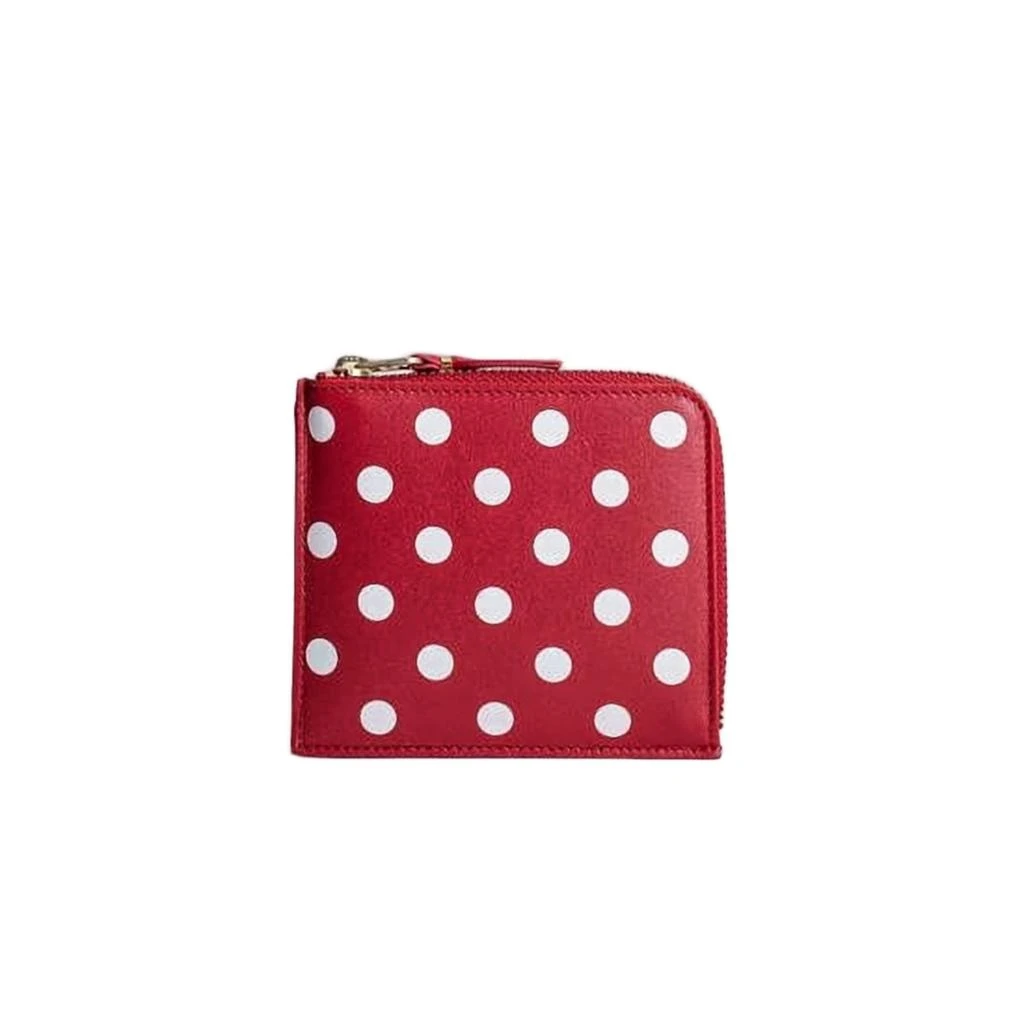 Comme des Garcons Compact Red Leather Wallet