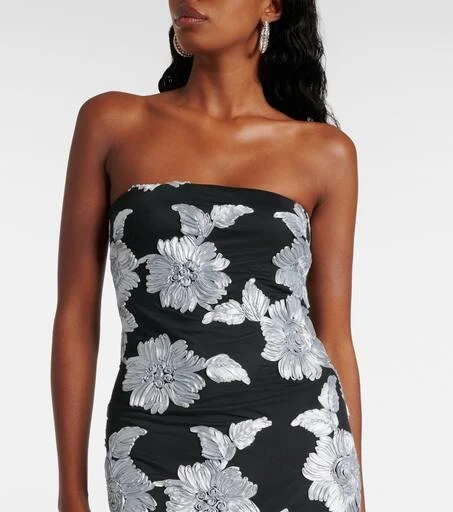 elodie mesh dress Elodie Floral Embroidered Mesh Bodycon Midi Dress Plum – Girl In Mind