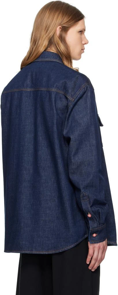 Casablanca Navy Logo Embroidery Denim Shirt 3