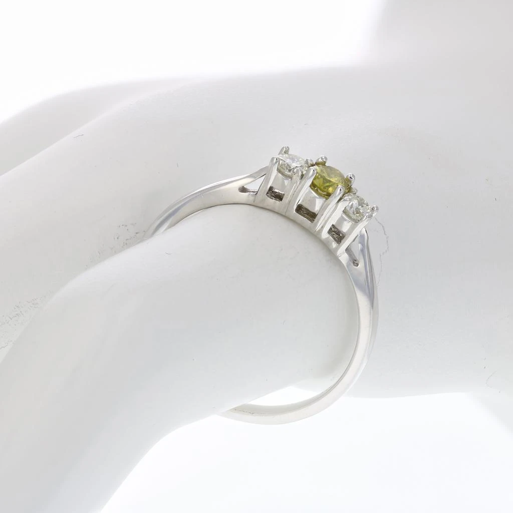 Vir Jewels 1/4 cttw 3 Stone Yellow and White Diamond Engagement Ring 14K White Gold 2