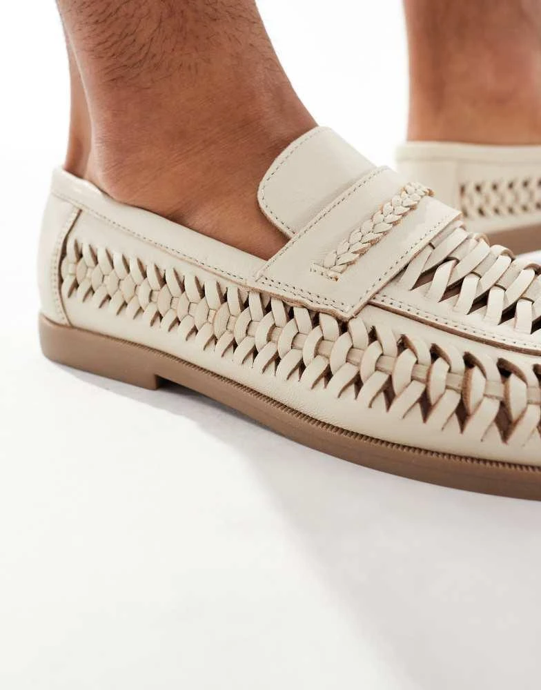 River Island River Island woven loafers in white 4