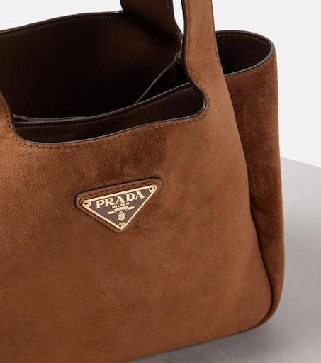 Prada Medium suede shoulder bag 6