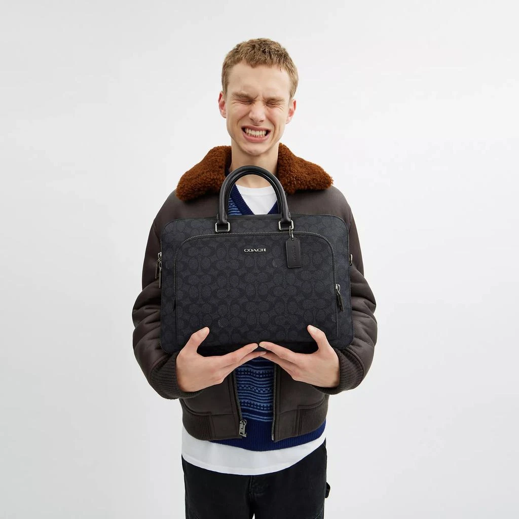 Coach Ethan Brief In Signature Canvas 2