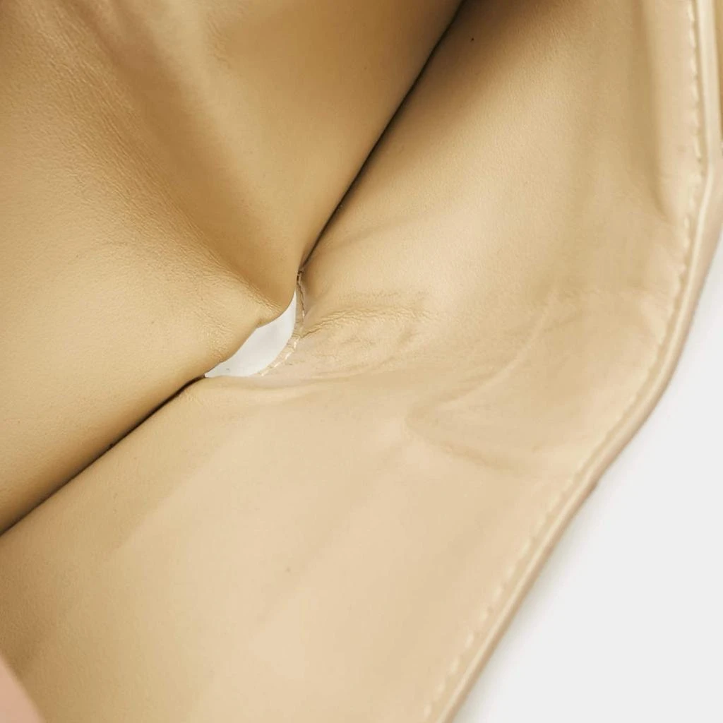 Bottega Veneta Bottega Veneta Beige Leather Intrecciato Cassette Zip Trifold Wallet 2