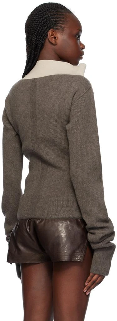 Rick Owens Gray Cowl Sweater 3