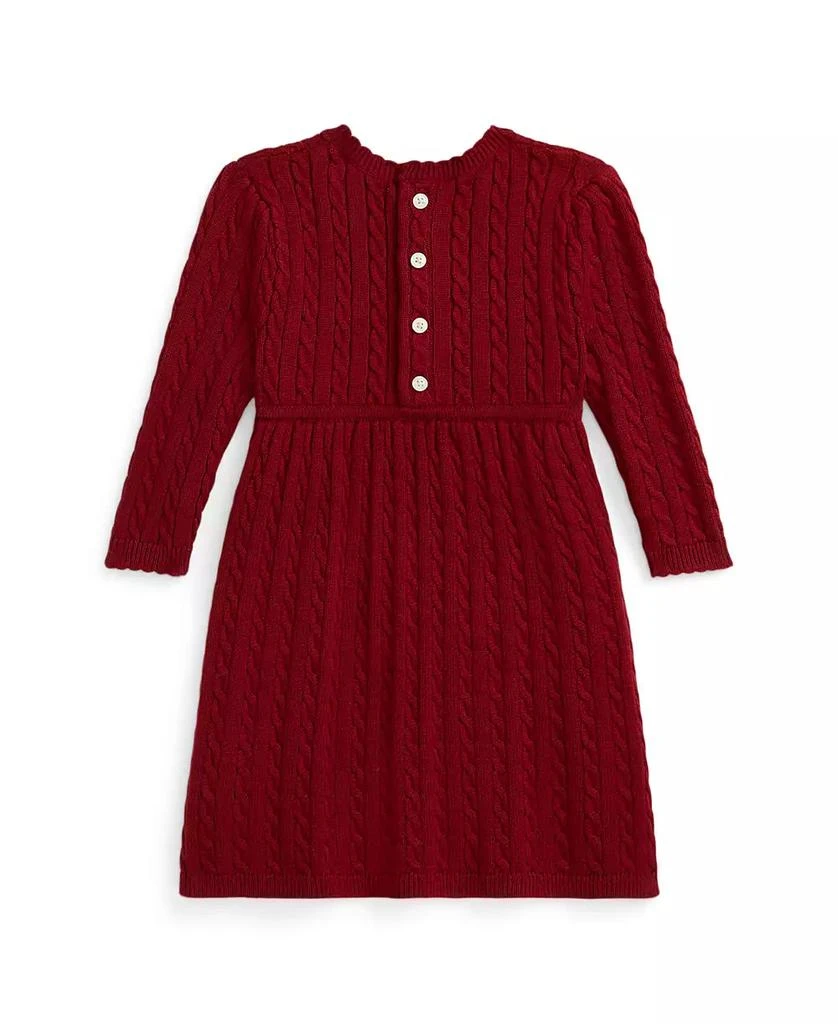 Ralph Lauren Baby Girls Cable Knit Sweater Dress and Bloomer 2