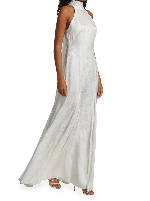 Galvan Maya Silk-Blend A-Line Gown 3