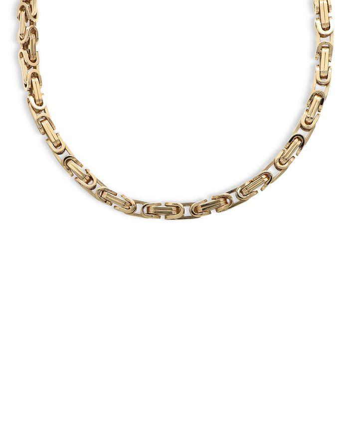 Alberto Amati 14K Yellow Gold Royal Byzantine Chain Link Necklace, 18"