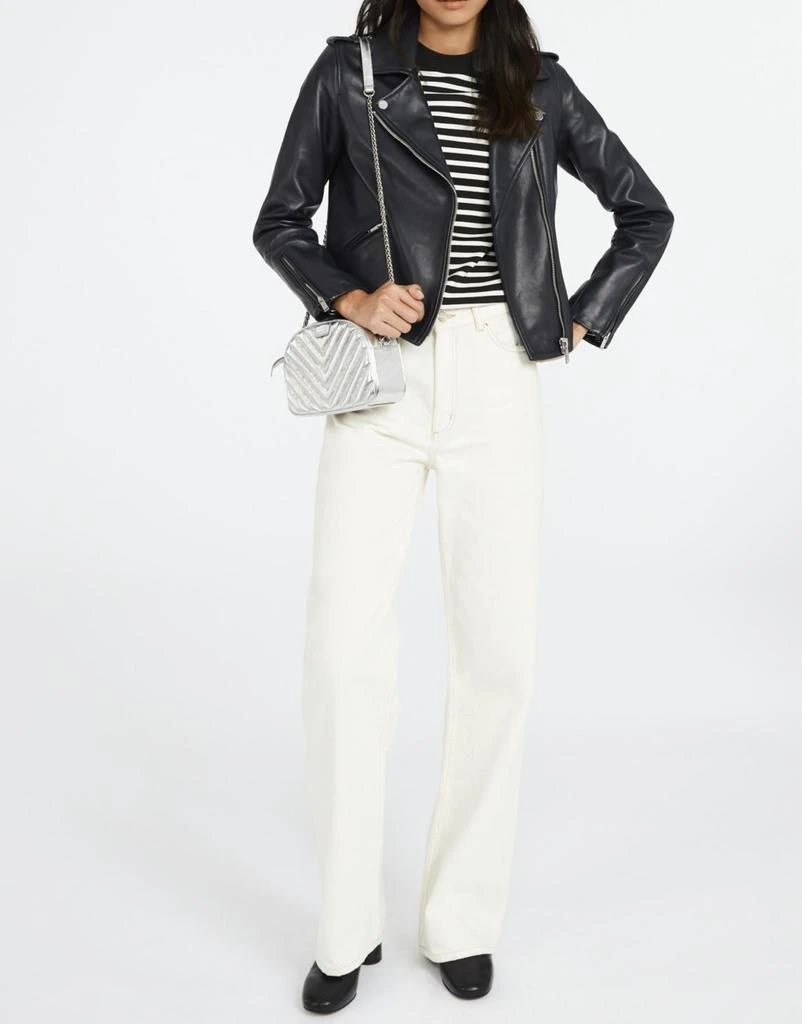 Claudie Pierlot Blouson Cuir - Cuzia - Marine 7