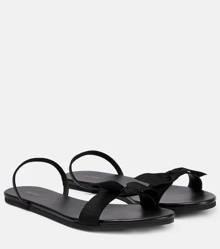 The Row Bow leather slingback sandals 1