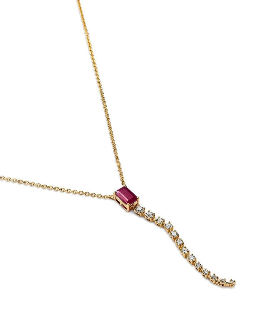 Bloomingdale
s Fine Collection Ruby 
Diamond Lariat Necklace in 14K Yellow Gold, 18" 3