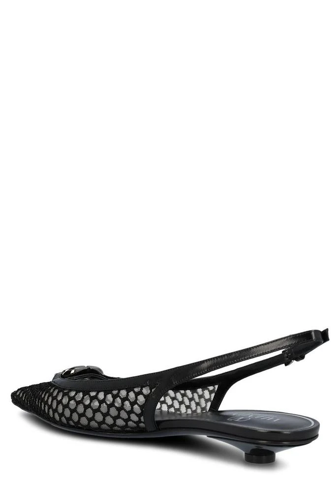 Valentino Valentino VLogo Plaque Mesh Slingback Pumps 3