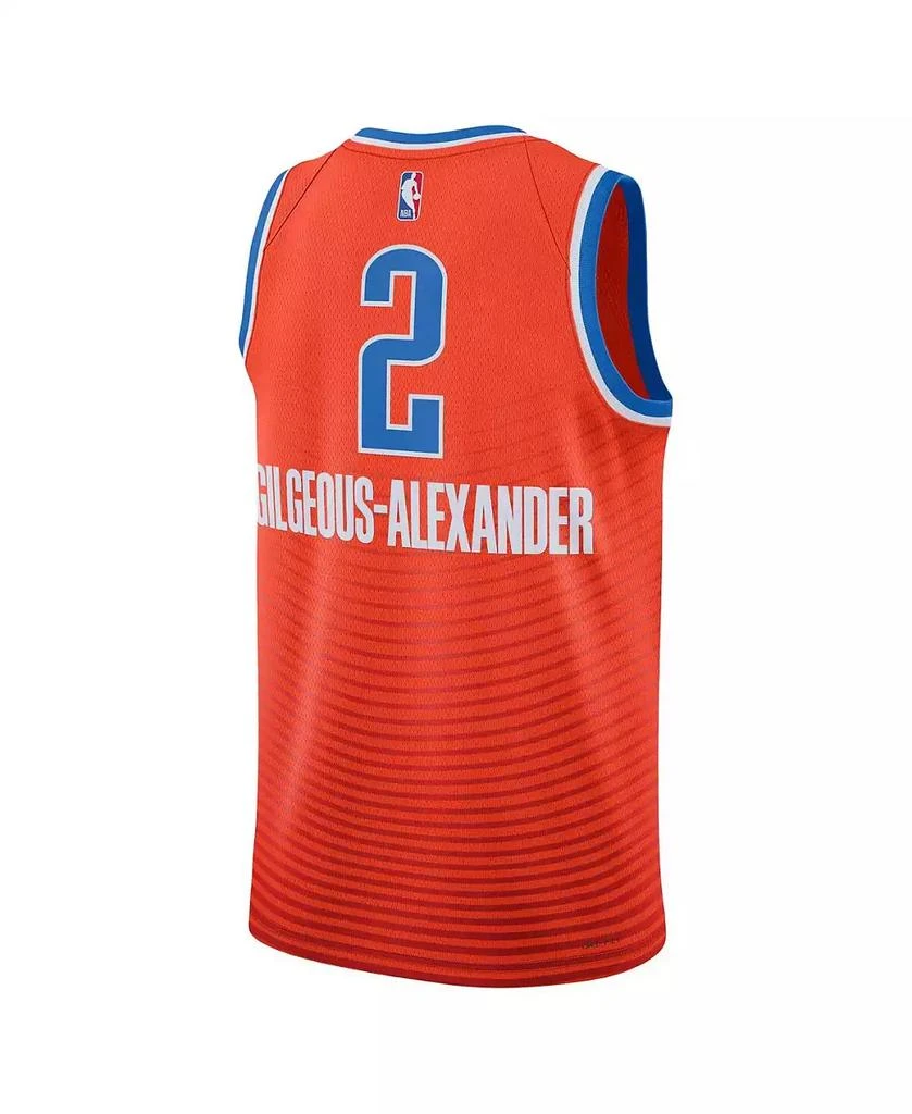 Jordan Men's Shai Gilgeous-Alexander Orange Oklahoma City Thunder Statement Edition Swingman Jersey 2