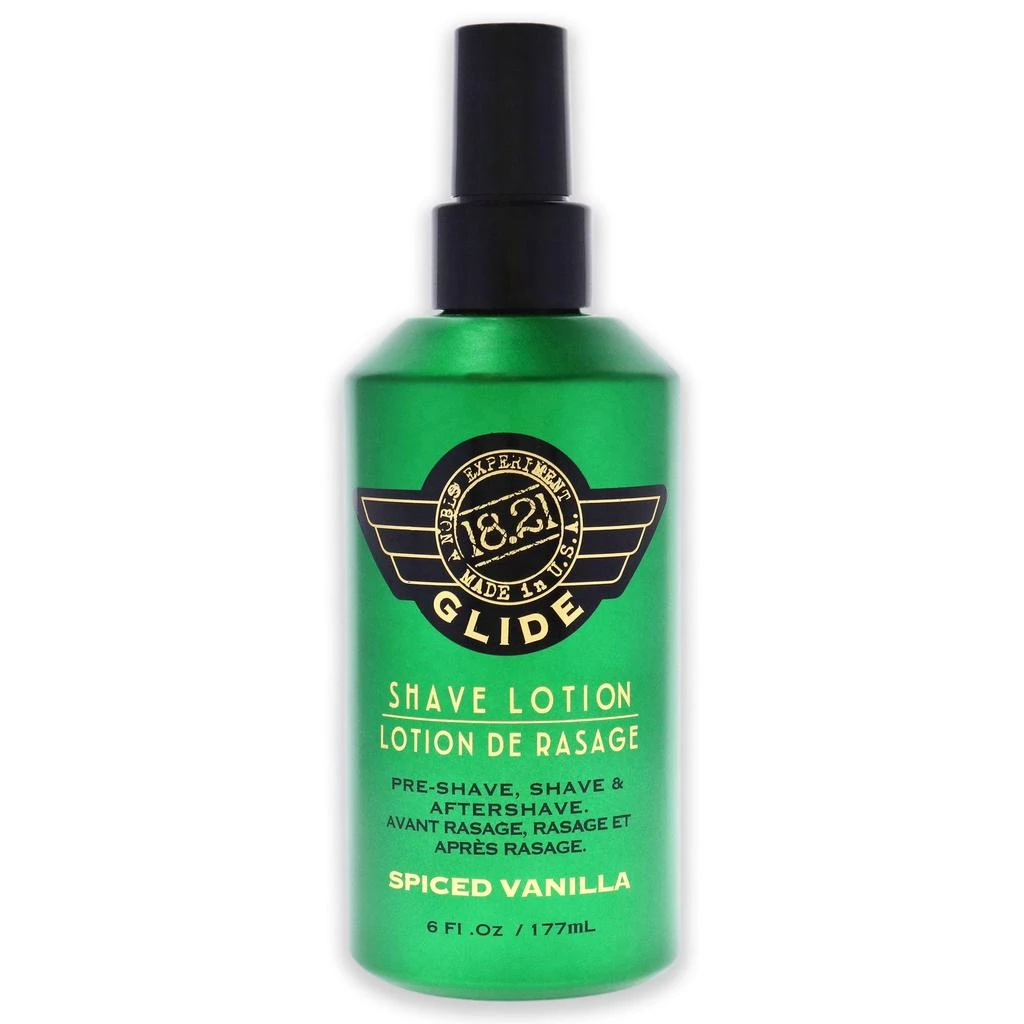 18.21 Man Made Glide Shave Lotion - Spiced Vanilla by 18.21 Man Made for Men - 6 oz Shave Lotion 1