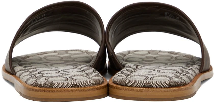 Coach 1941 Brown Signature Jacquard Sandals 2