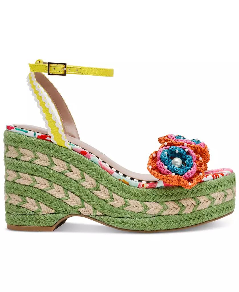 Betsey Johnson Women's Marabela Macrame Platform Wedge Sandals