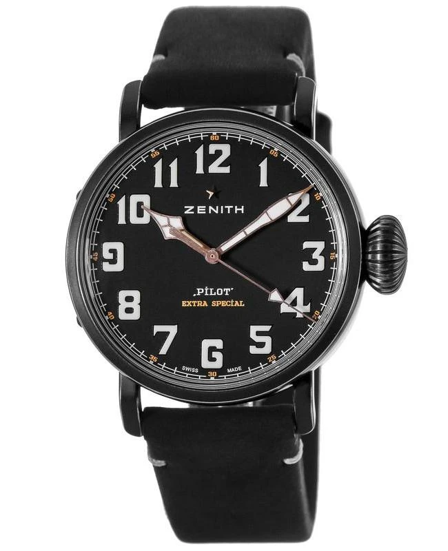 Zenith Zenith Pilot Type 20 Black Dial Leather Strap Men's Watch 11.2432.679/21.C900 1