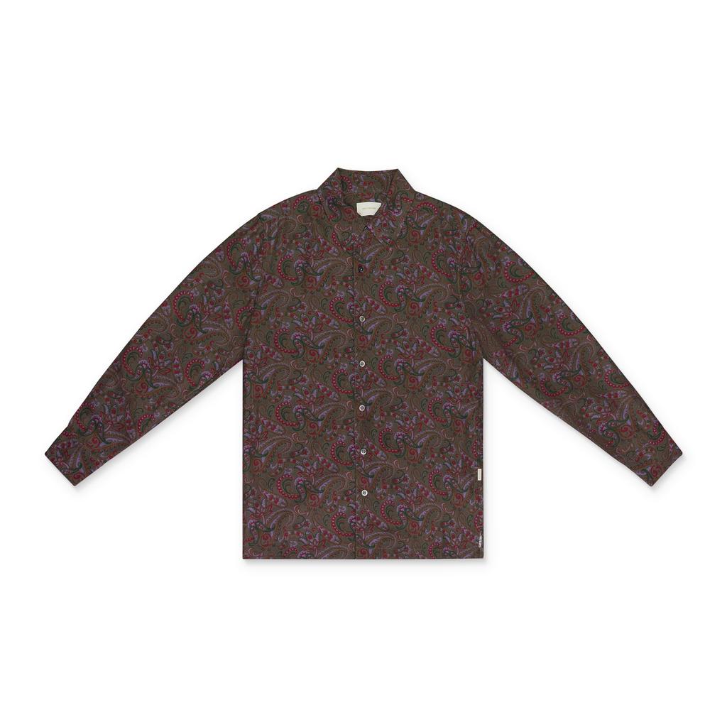 AIMÉ LEON DORE MULTI PAISLEY PRINT BUTTON-DOWN SHIRT
