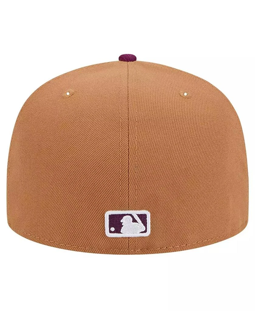 New Era Men's Brown/Purple Atlanta Braves Two-Tone Color Pack 59FIFTY Fitted Hat 3