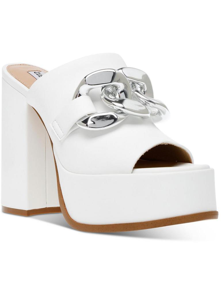 Steve Madden Holdup Womens Faux Leather Platform Heels