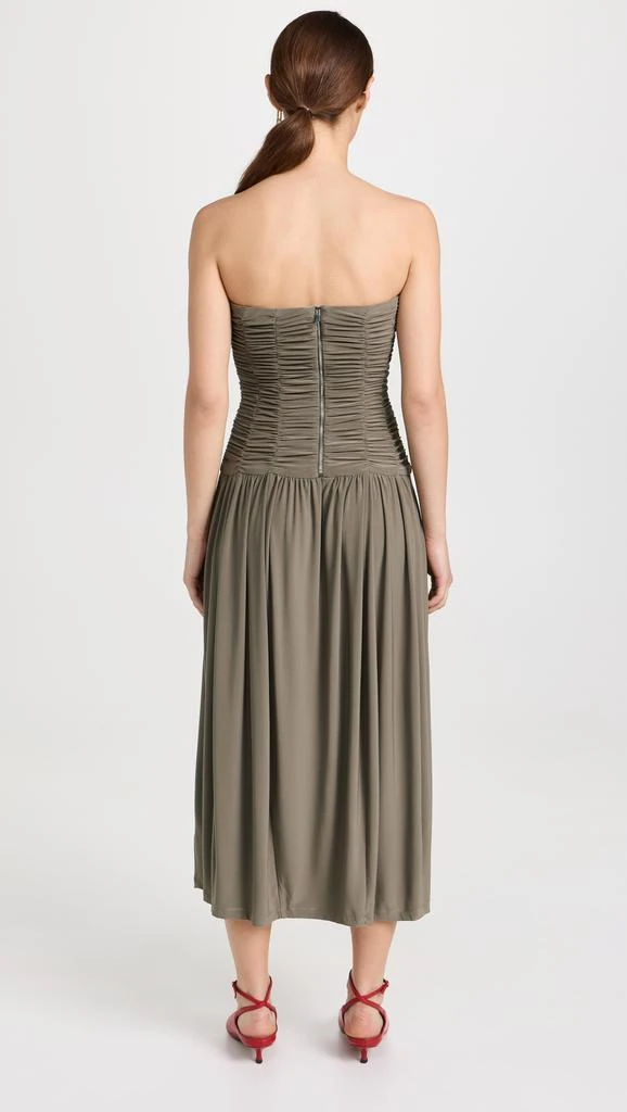 Tibi Drapey Jersey Ruched Strapless Dress 2