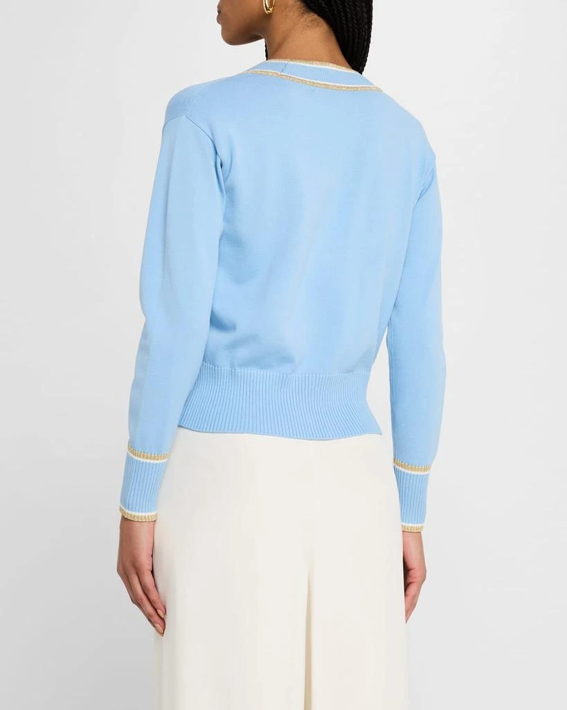 Tahari The Kiva Shimmer-Trim Knit Cardigan 3
