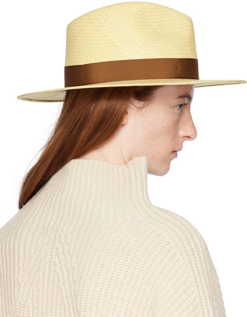 Rag & Bone Beige Trim Panama Hat 3