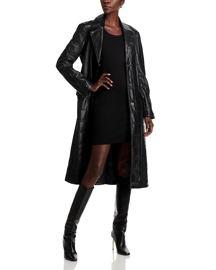 Bagatelle Faux Leather Trench Coat
