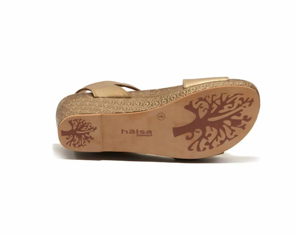Halsa Footwear Women's Giselle Wedge Heels In Bronze 5