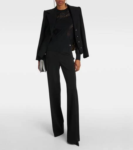 Dolce 
Gabbana Lace-trimmed cashmere-blend sweater 2