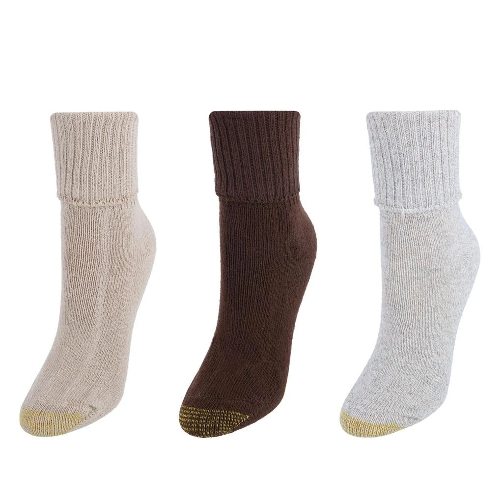 Gold Toe Women's Turn Cuff Bermuda Socks (3 Pair Pack) 4