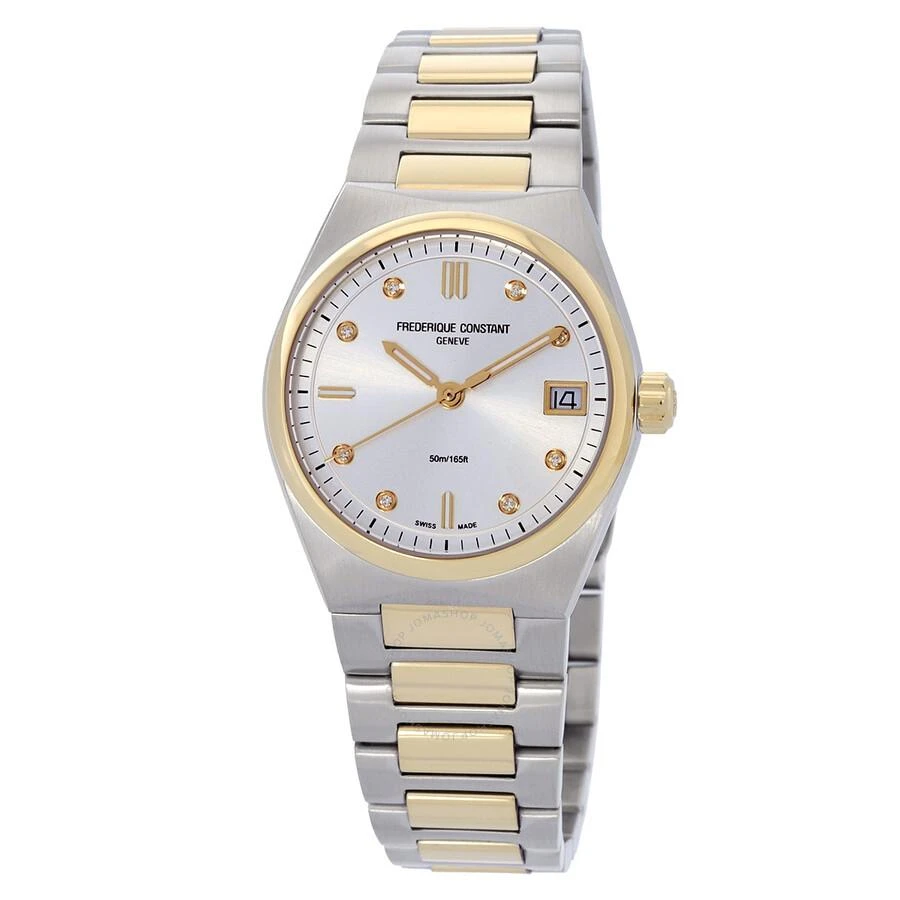 Frederique Constant Highlife Quartz Diamond Silver Dial Ladies Watch FC-240VD2NH3B 1