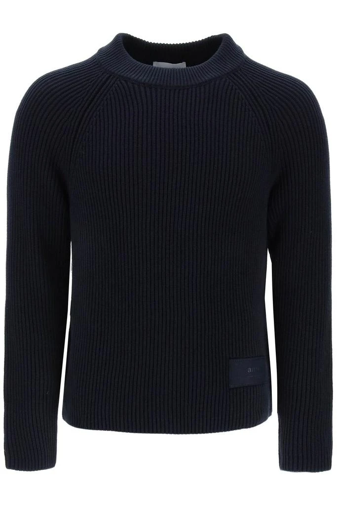 AMI ALEXANDRE MATIUSSI cotton-wool crewneck sweater 1