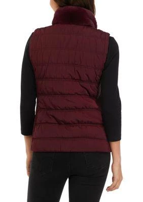 Calvin Klein Klein Womens Fur Collar Vest 2