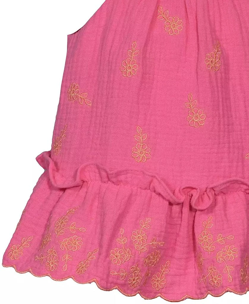 Bonnie Baby Baby Girls 2-Piece Embroidered Ruffle Top and Shorts Set 3