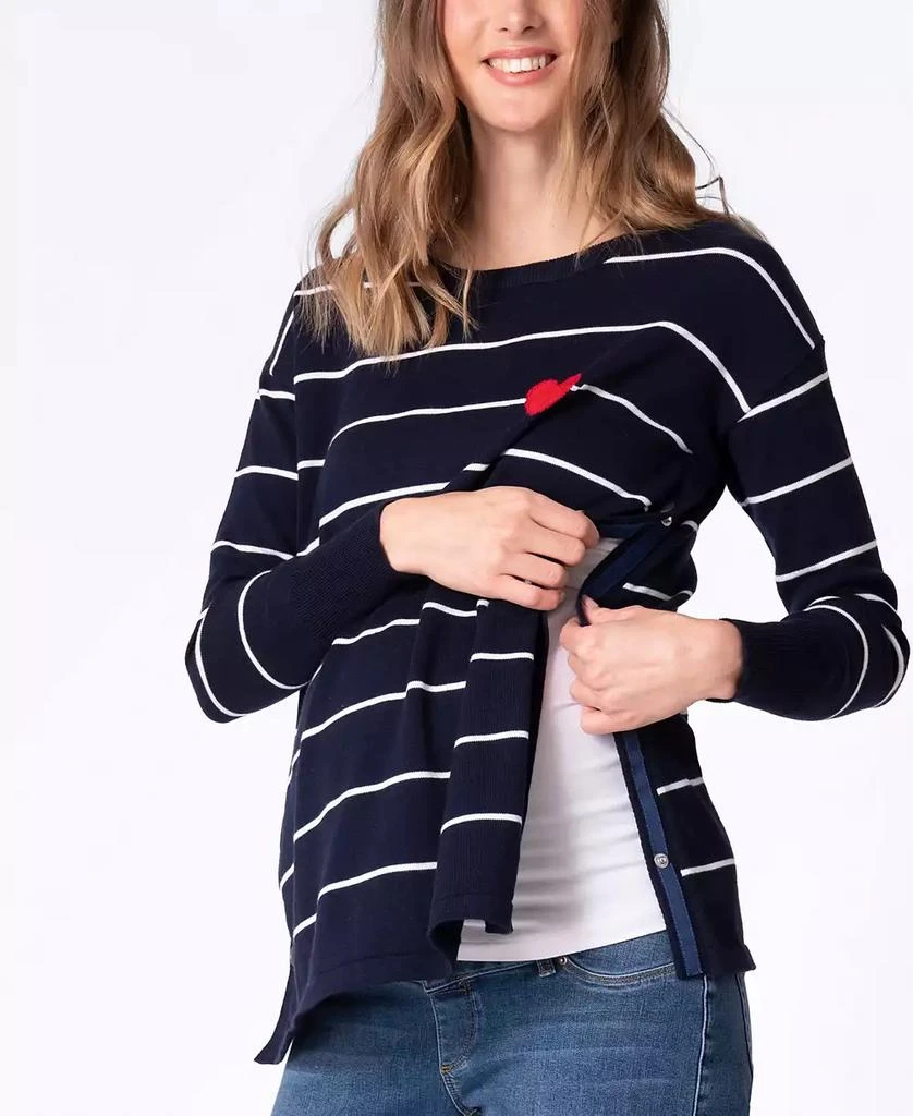 Seraphine Women's Maternity Mama Mini Nautical Cotton Sweaters 2