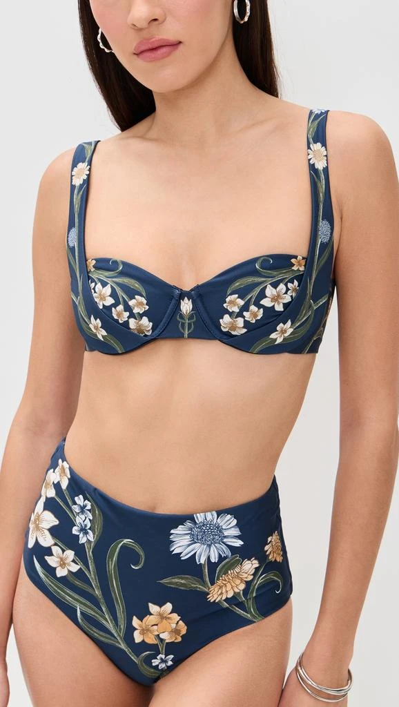 Agua by Agua Bendita Magenta Laguna Bikini Top