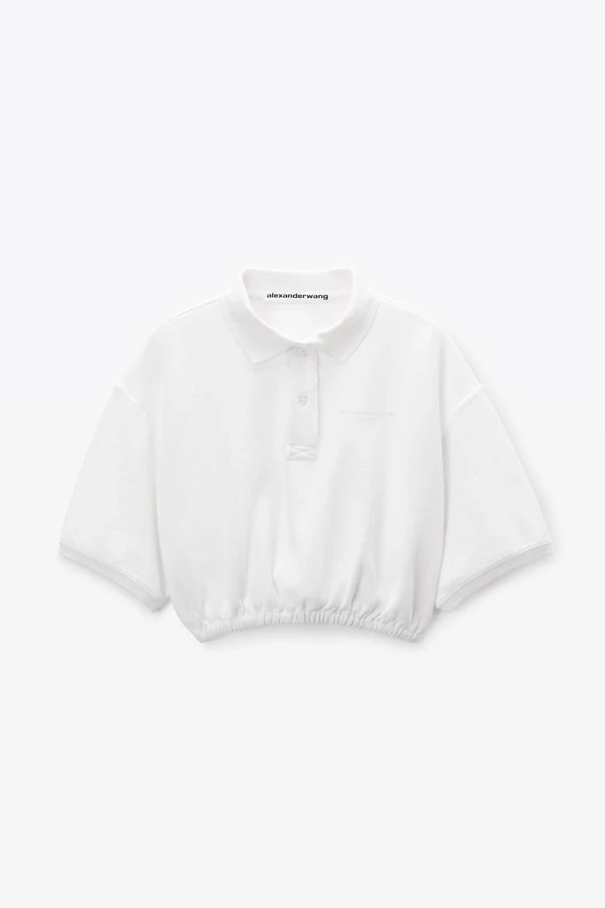 Alexander Wang white deconstructed polo shirt 2