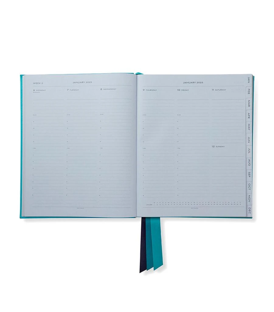 SMYTHSON Panama Leather Portobello 2025 Weekly Diary 2