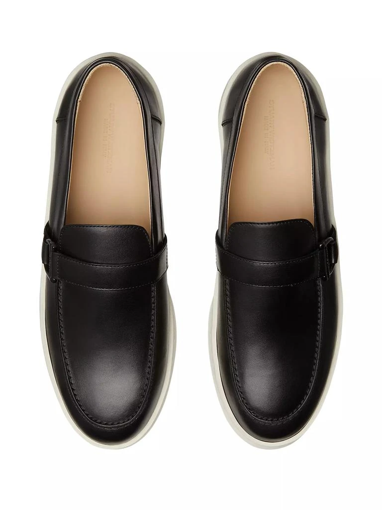 Stuart Weitzman Hamptons Leather Buckle Loafers 4