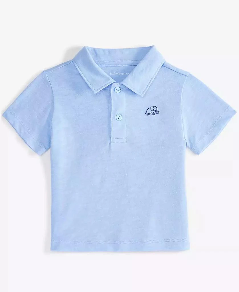 First Impressions Baby Boys Little Elephant-Detail Polo Shirt, Exclusively at Macy's 1