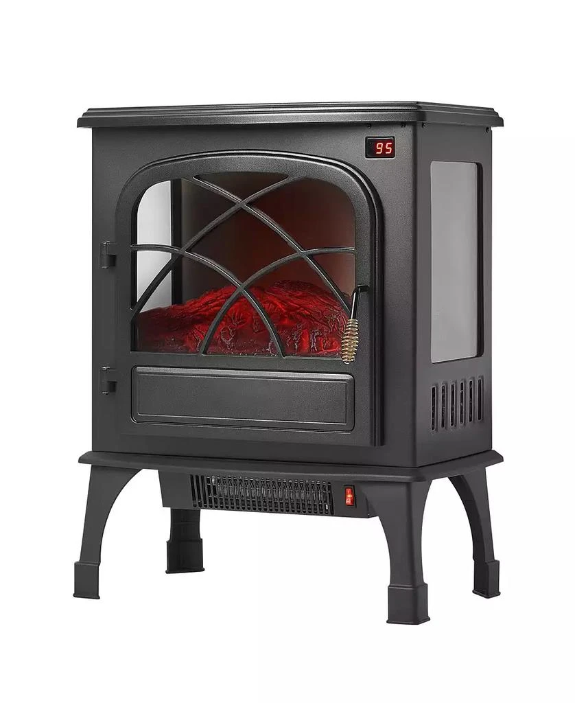 SUGIFT Freestanding Electric Fireplace Stove Heater 1500W with Remote 6