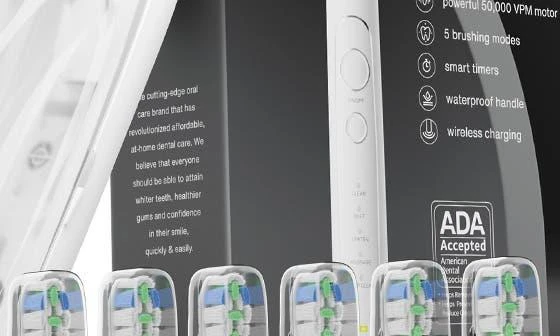 AquaSonic Elite Ultra-Whitening Power Toothbrush 9