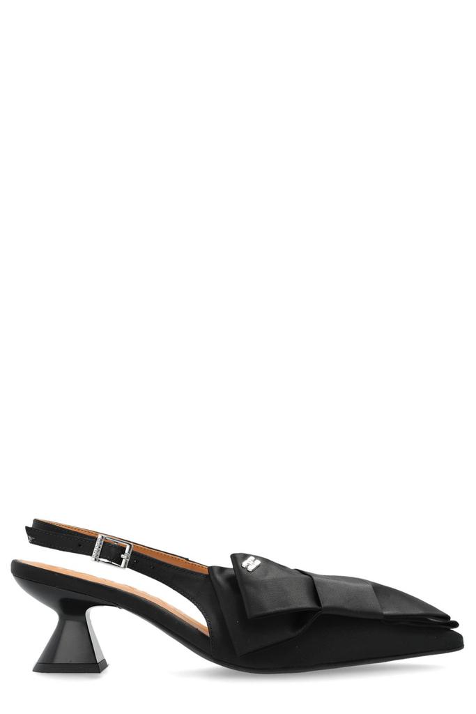 【関税＆送料込み】Ganni 'Black Feminine Buckle' Slingback Black Black Feminine Buckle Slingback Pumps | GANNI US