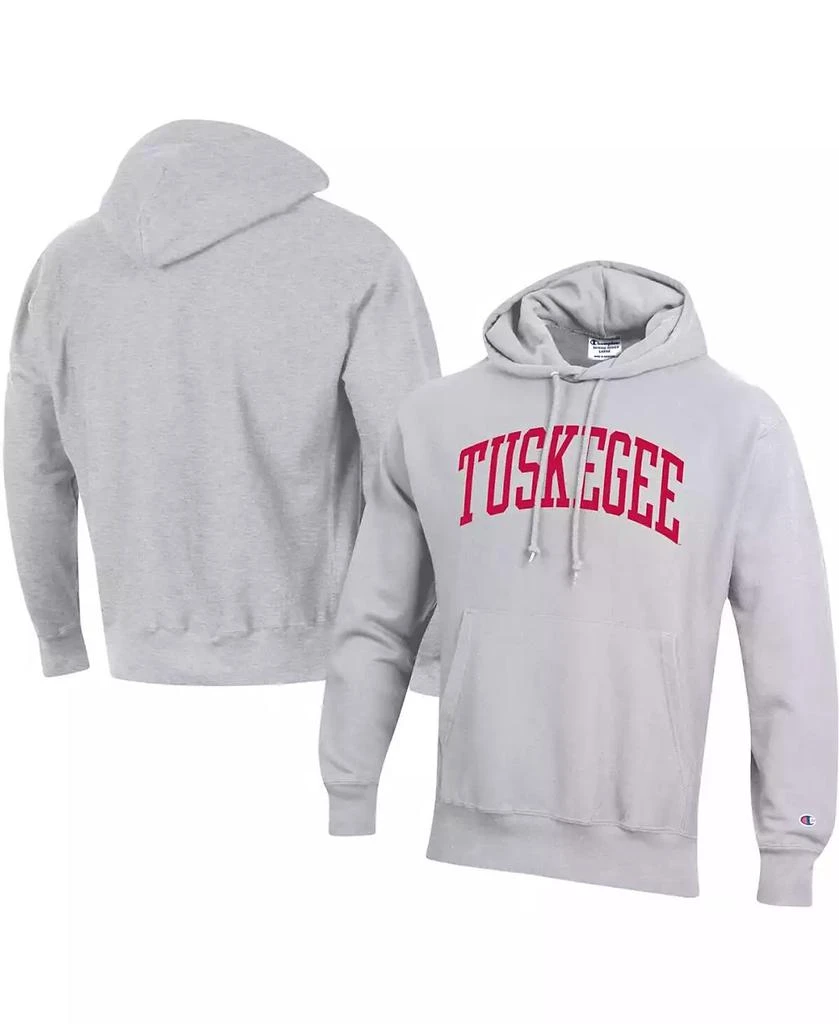 Champion Men's Gray Tuskegee Golden Tigers Tall Arch Pullover Hoodie 1