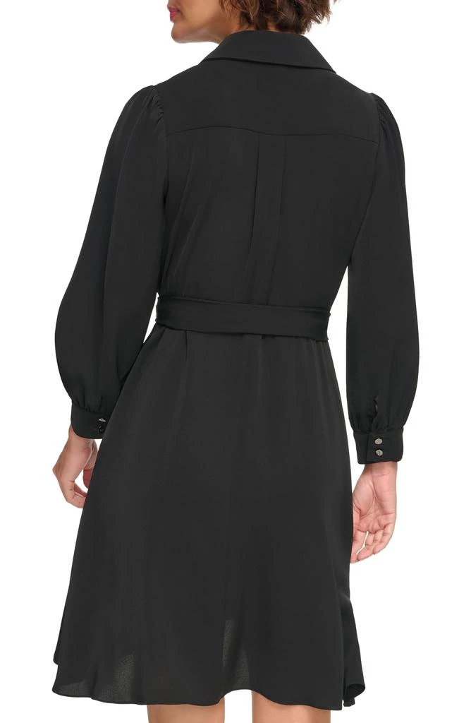 DKNY Long Sleeve Faux Wrap Shirtdress 5