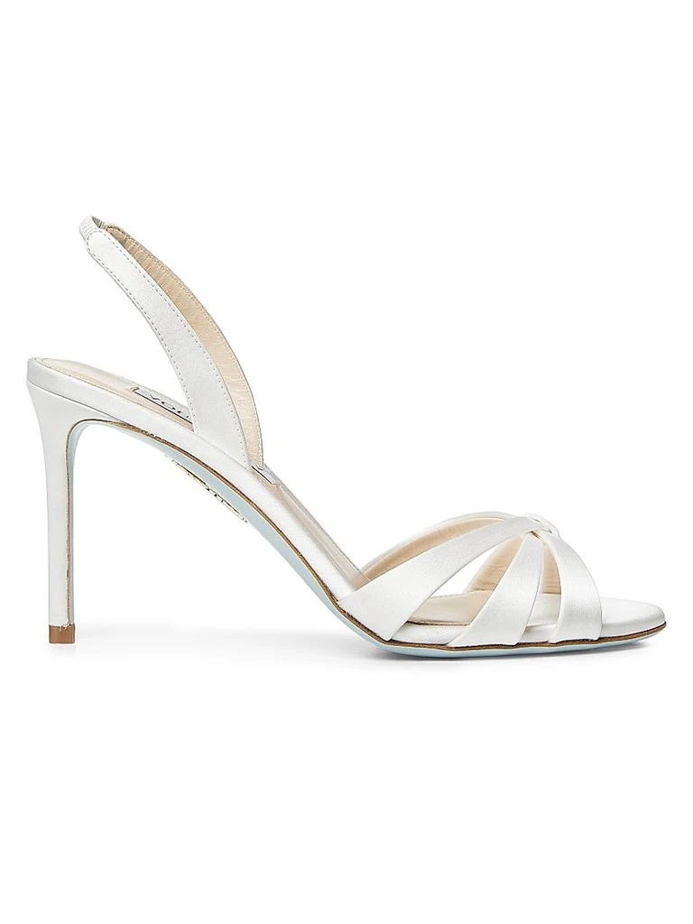 Aquazzura Tati 85MM Satin Leather Slingback Sandals 1