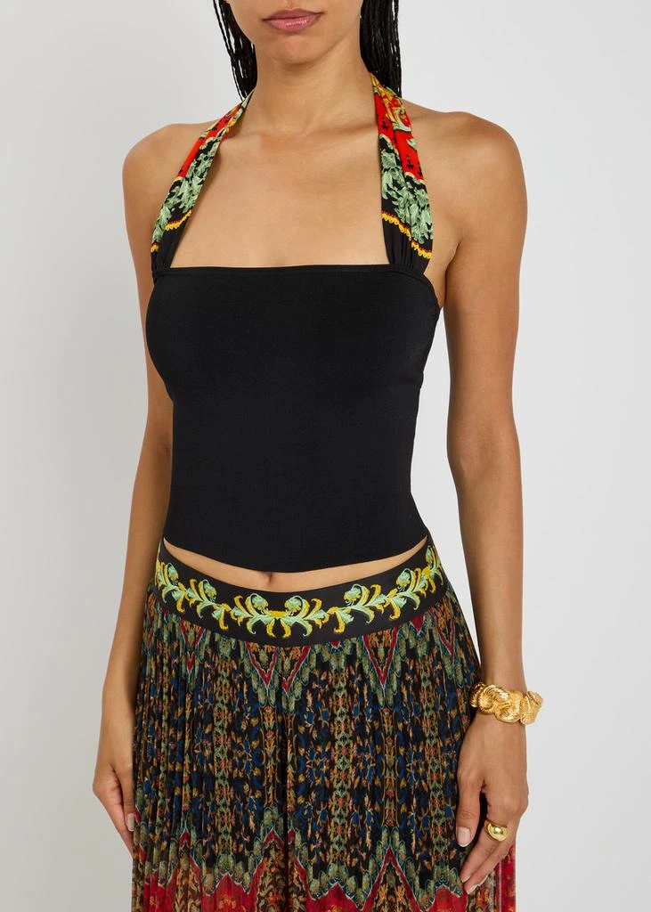 Alice + Olivia Lee halterneck woven top 2