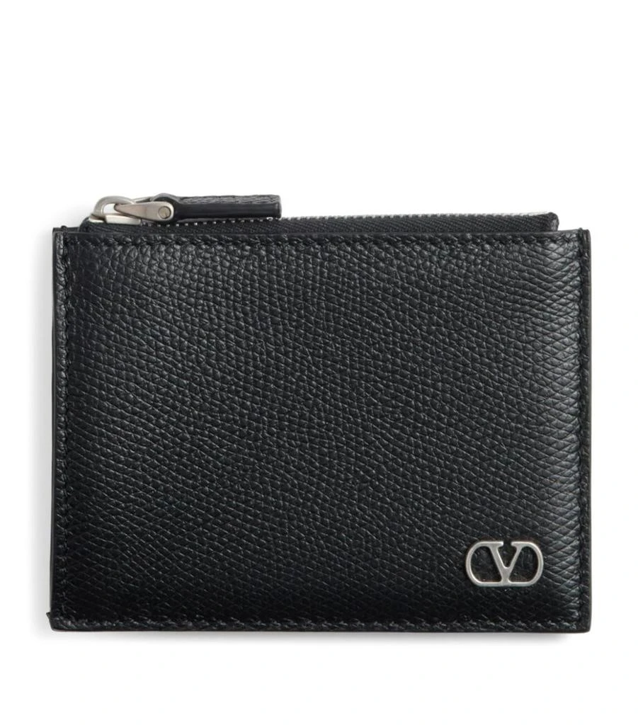 Valentino Leather VLogo Coin and Card Holder 1